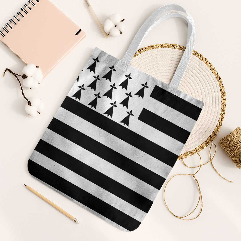 Brittany Flag Style Tote Bag Kentoch Mervel Eget Bezan Saotret - Wonder Print Shop