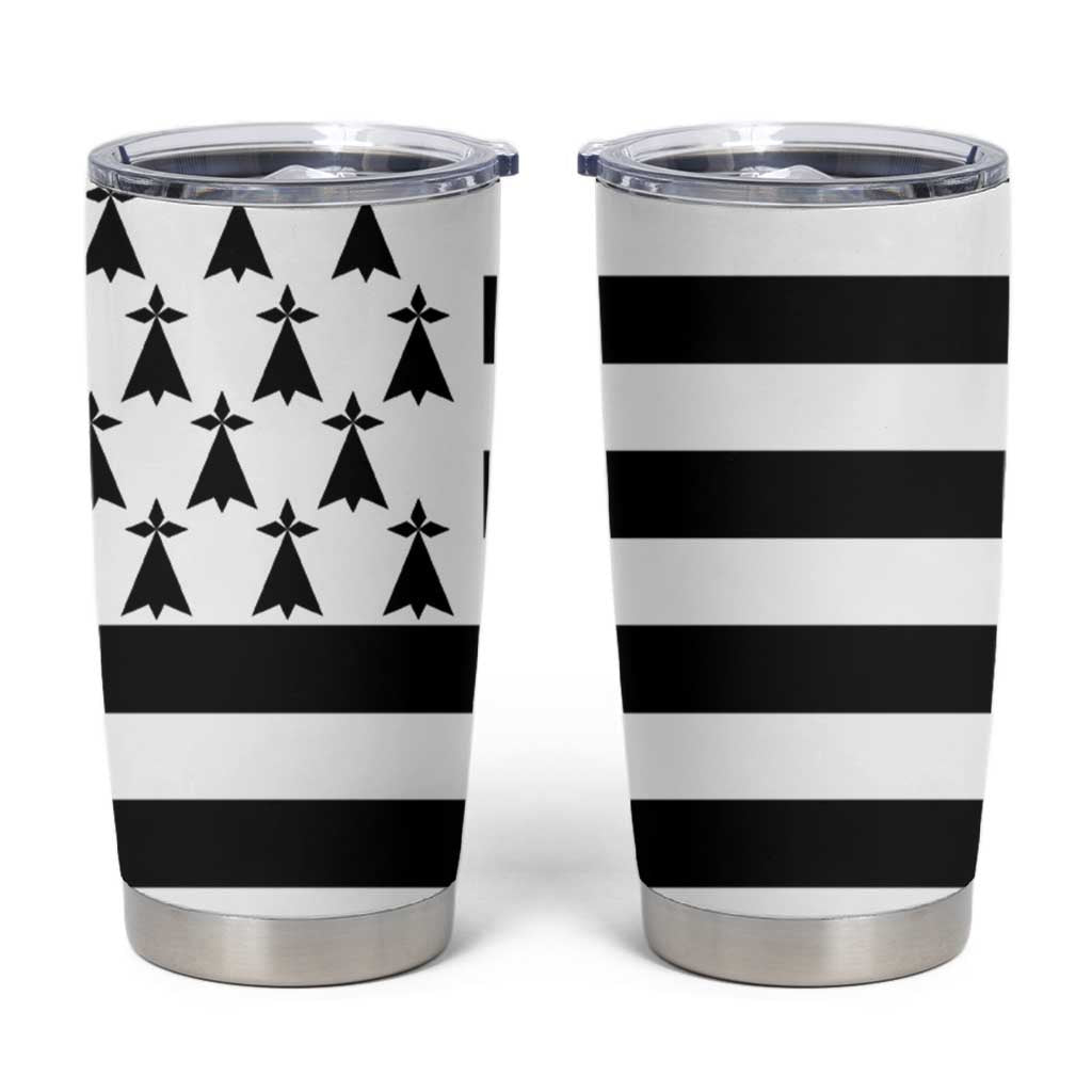 Brittany Flag Style Tumbler Cup Kentoch Mervel Eget Bezan Saotret - Wonder Print Shop