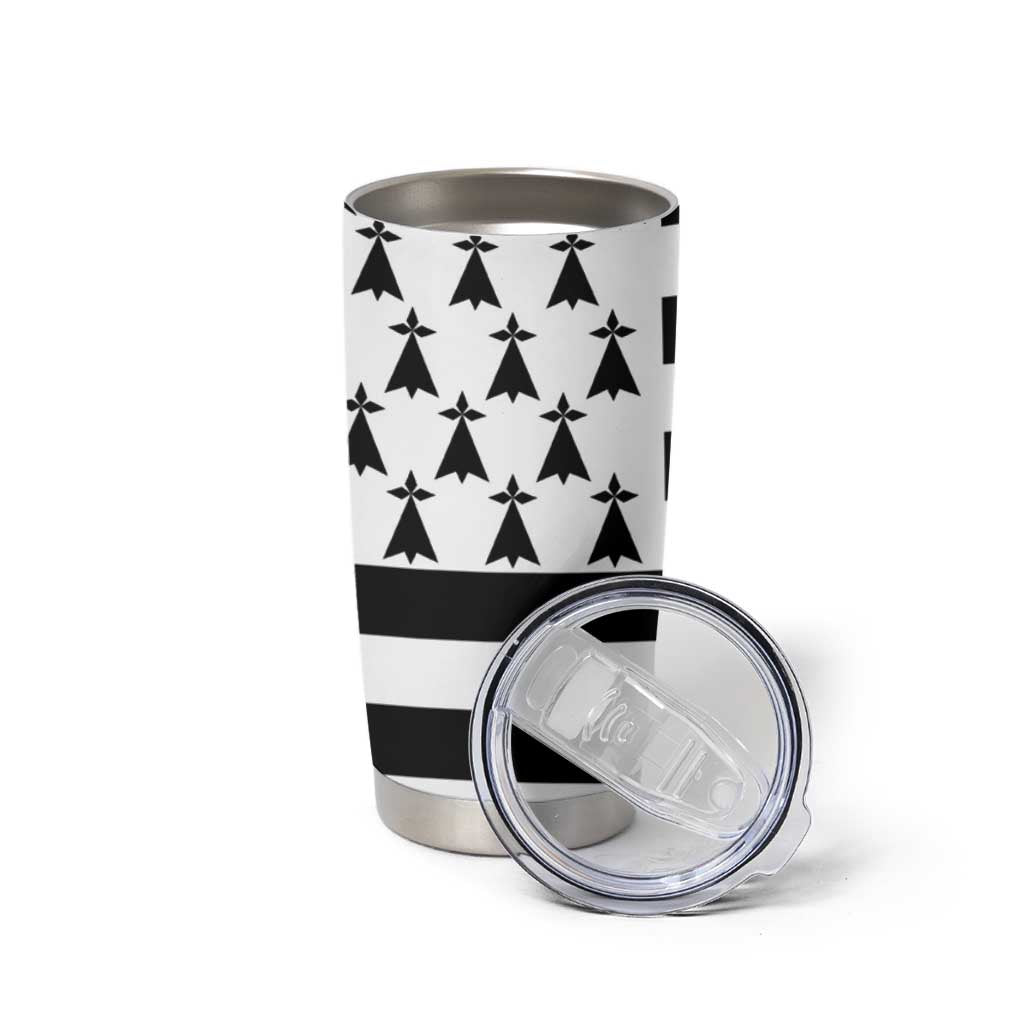Brittany Flag Style Tumbler Cup Kentoch Mervel Eget Bezan Saotret - Wonder Print Shop