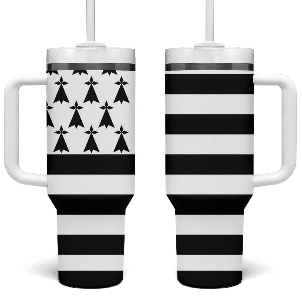 Brittany Flag Style Tumbler With Handle Kentoch Mervel Eget Bezan Saotret - Wonder Print Shop