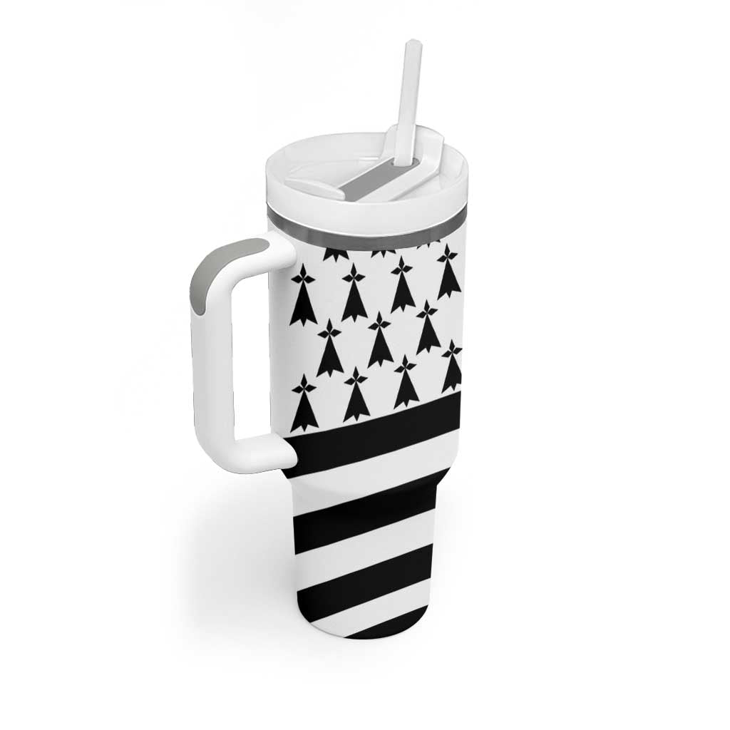 Brittany Flag Style Tumbler With Handle Kentoch Mervel Eget Bezan Saotret - Wonder Print Shop