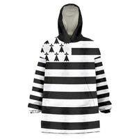 Brittany Flag Style Wearable Blanket Hoodie Kentoch Mervel Eget Bezan Saotret - Wonder Print Shop