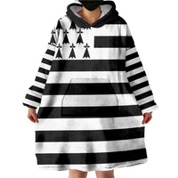 Brittany Flag Style Wearable Blanket Hoodie Kentoch Mervel Eget Bezan Saotret - Wonder Print Shop