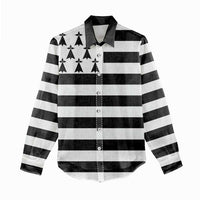 Brittany Flag Style Women Casual Shirt Kentoch Mervel Eget Bezan Saotret - Wonder Print Shop