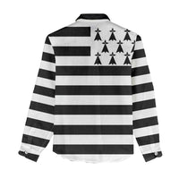 Brittany Flag Style Women Casual Shirt Kentoch Mervel Eget Bezan Saotret - Wonder Print Shop
