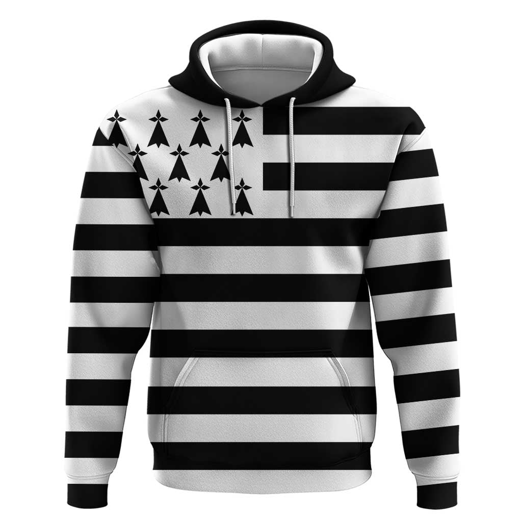 Brittany Flag Style Zip Hoodie Kentoch Mervel Eget Bezan Saotret - Wonder Print Shop