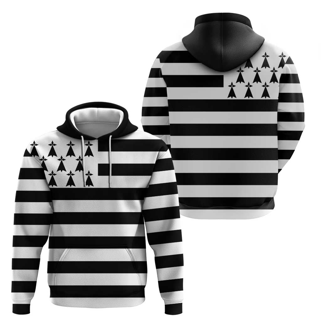 Brittany Flag Style Zip Hoodie Kentoch Mervel Eget Bezan Saotret - Wonder Print Shop