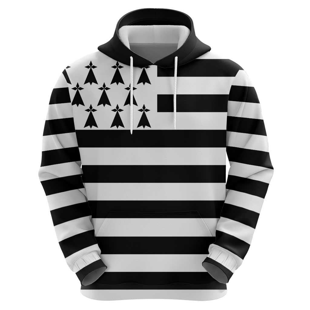 Brittany Flag Style Zip Hoodie Kentoch Mervel Eget Bezan Saotret - Wonder Print Shop