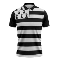 Brittany Flag Style Zipper Polo Shirt Kentoch Mervel Eget Bezan Saotret - Wonder Print Shop
