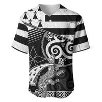 Brittany Ermine Celtic Baseball Jersey Black Celtic Triskels - Wonder Print Shop