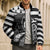 Brittany Ermine Celtic Bomber Puffer Jacket Black Celtic Triskels - Wonder Print Shop
