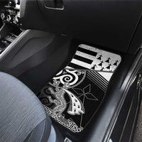 Brittany Ermine Celtic Car Mats Black Celtic Triskels - Wonder Print Shop
