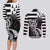 Brittany Ermine Celtic Couples Matching Long Sleeve Bodycon Dress and Long Sleeve Button Shirt Black Celtic Triskels - Wonder Print Shop