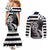 Brittany Ermine Celtic Couples Matching Mermaid Dress and Long Sleeve Button Shirt Black Celtic Triskels - Wonder Print Shop