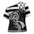 Brittany Ermine Celtic Cross Shoulder Shirt Black Celtic Triskels - Wonder Print Shop