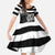 Brittany Ermine Celtic Family Matching Off The Shoulder Long Sleeve Dress and Hawaiian Shirt Black Celtic Triskels - Wonder Print Shop