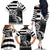 Brittany Ermine Celtic Family Matching Off The Shoulder Long Sleeve Dress and Hawaiian Shirt Black Celtic Triskels - Wonder Print Shop