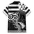 Brittany Ermine Celtic Family Matching Off The Shoulder Long Sleeve Dress and Hawaiian Shirt Black Celtic Triskels - Wonder Print Shop