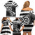 Brittany Ermine Celtic Family Matching Off Shoulder Short Dress and Hawaiian Shirt Black Celtic Triskels - Wonder Print Shop
