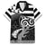 Brittany Ermine Celtic Family Matching Off Shoulder Short Dress and Hawaiian Shirt Black Celtic Triskels - Wonder Print Shop