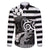 Brittany Ermine Celtic Family Matching Short Sleeve Bodycon Dress and Hawaiian Shirt Black Celtic Triskels - Wonder Print Shop