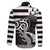 Brittany Ermine Celtic Family Matching Short Sleeve Bodycon Dress and Hawaiian Shirt Black Celtic Triskels - Wonder Print Shop