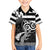 Brittany Ermine Celtic Family Matching Short Sleeve Bodycon Dress and Hawaiian Shirt Black Celtic Triskels - Wonder Print Shop