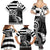 Brittany Ermine Celtic Family Matching Summer Maxi Dress and Hawaiian Shirt Black Celtic Triskels - Wonder Print Shop