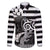 Brittany Ermine Celtic Family Matching Summer Maxi Dress and Hawaiian Shirt Black Celtic Triskels - Wonder Print Shop