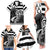 Brittany Ermine Celtic Family Matching Tank Maxi Dress and Hawaiian Shirt Black Celtic Triskels - Wonder Print Shop