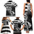 Brittany Ermine Celtic Family Matching Tank Maxi Dress and Hawaiian Shirt Black Celtic Triskels - Wonder Print Shop