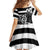 Brittany Ermine Celtic Kid Short Sleeve Dress Black Celtic Triskels - Wonder Print Shop