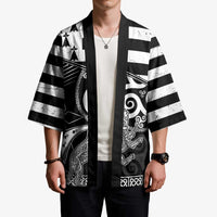 Brittany Ermine Celtic Kimono Black Celtic Triskels - Wonder Print Shop