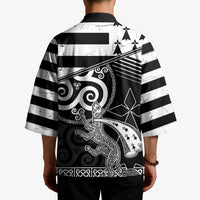 Brittany Ermine Celtic Kimono Black Celtic Triskels - Wonder Print Shop