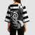 Brittany Ermine Celtic Kimono Sleeve Blouse Black Celtic Triskels - Wonder Print Shop