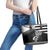 Brittany Ermine Celtic Leather Tote Bag Black Celtic Triskels - Wonder Print Shop