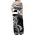 Brittany Ermine Celtic Off Shoulder Maxi Dress Black Celtic Triskels - Wonder Print Shop