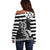 Brittany Ermine Celtic Off Shoulder Sweater Black Celtic Triskels - Wonder Print Shop