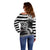 Brittany Ermine Celtic Off Shoulder Sweater Black Celtic Triskels - Wonder Print Shop