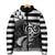 Brittany Ermine Celtic Padded Jacket Black Celtic Triskels - Wonder Print Shop
