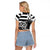 Brittany Ermine Celtic Raglan Cropped T Shirt Black Celtic Triskels - Wonder Print Shop