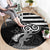 Brittany Ermine Celtic Round Carpet Black Celtic Triskels - Wonder Print Shop