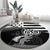 Brittany Ermine Celtic Round Carpet Black Celtic Triskels - Wonder Print Shop