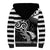 Brittany Ermine Celtic Sherpa Hoodie Black Celtic Triskels - Wonder Print Shop