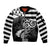 Brittany Ermine Celtic Sleeve Zip Bomber Jacket Black Celtic Triskels - Wonder Print Shop