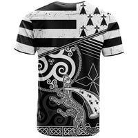 Brittany Ermine Celtic T Shirt Black Celtic Triskels - Wonder Print Shop