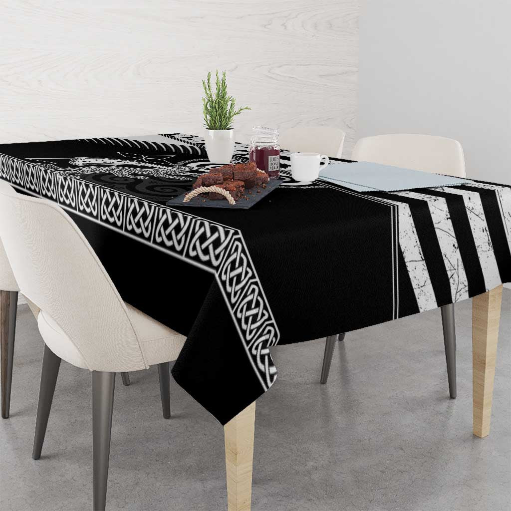 Brittany Ermine Celtic Tablecloth Black Celtic Triskels - Wonder Print Shop