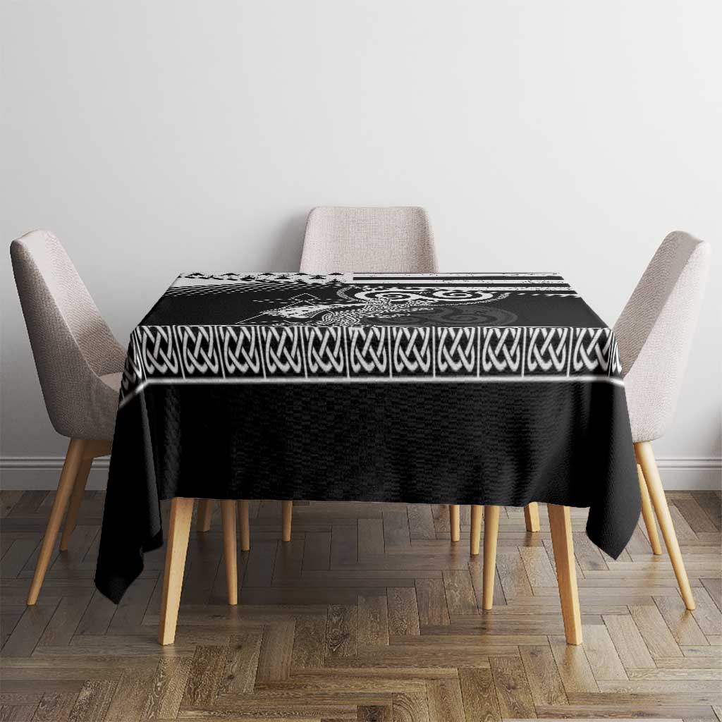 Brittany Ermine Celtic Tablecloth Black Celtic Triskels - Wonder Print Shop