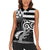 Brittany Ermine Celtic Women Sleeveless Polo Shirt Black Celtic Triskels - Wonder Print Shop