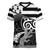 Brittany Ermine Celtic Women V-Neck T-Shirt Black Celtic Triskels - Wonder Print Shop
